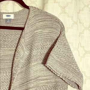 Old Navy gray textured short sleeve sweater